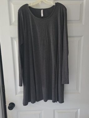 Zenana Outfitters Charcoal Gray Knit Tunic Top/dress Size 3x